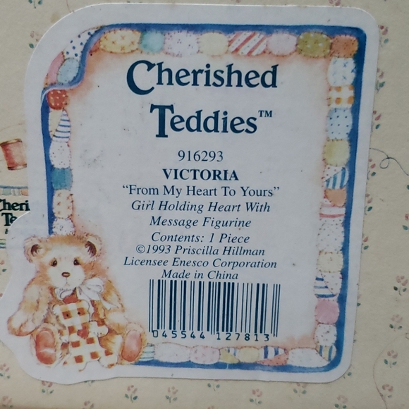 Cherished Teddies Victoria, from my heart to yours - Picture 5 of 6